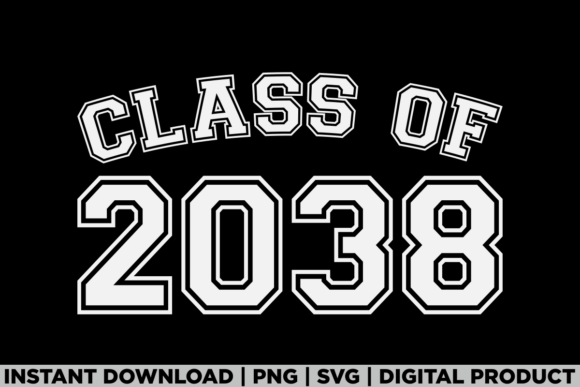 Class of 2038 Grow with Me School Tee Graphics