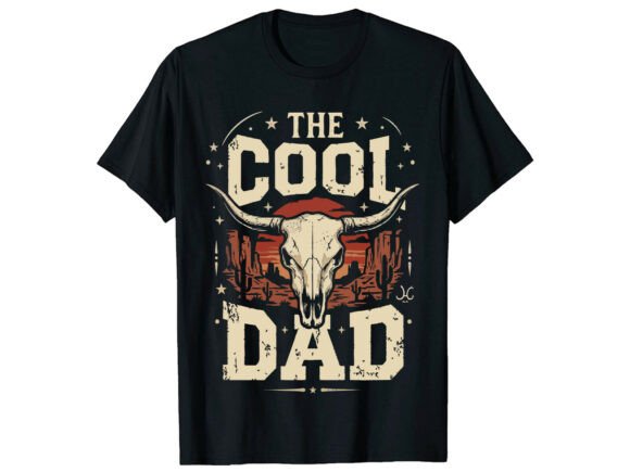 Cool Dad Skull Father’s Day T-Shirt Graphics