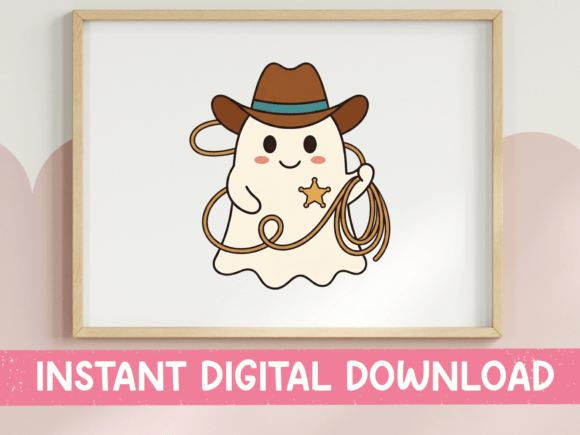 Cowboy Ghost Howdy Halloween SVG PNG Graphics
