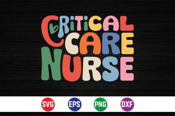 Critical Care Nurse Typography Design