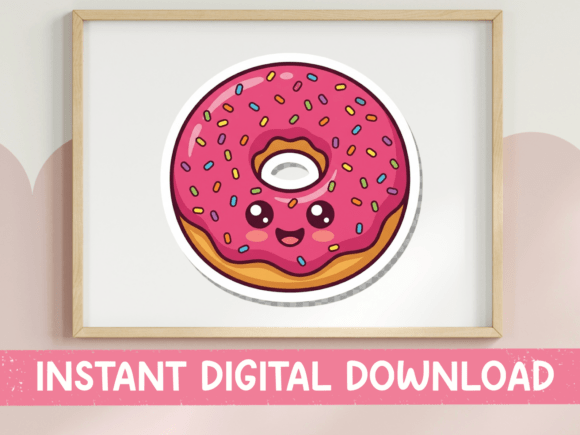 Cute Pink Donut Sprinkle SVG PNG for Graphics and T-Shirt Designs