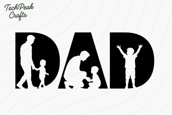 Dad Typography PNG for T-Shirt Designs