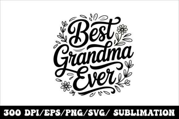 Floral Grandma Quote Design for Shirts