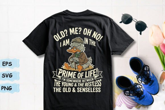Funny Old Duck Prime of Life Design Graphics