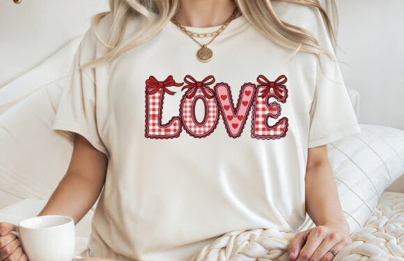 Love Coquette Valentine Sublimation PNG: Graphics for T-Shirt Designs