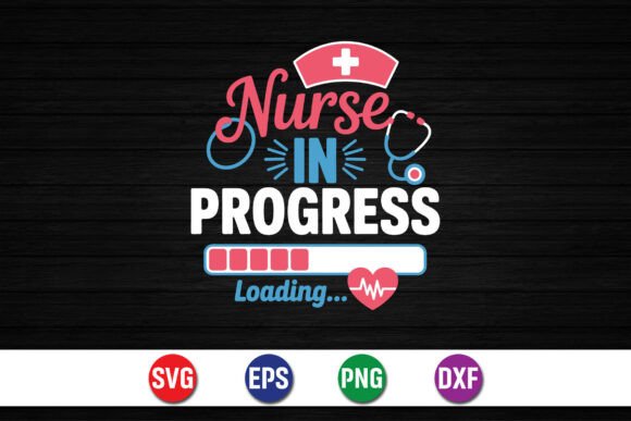 Nurse in Progress Loading Design Graphics