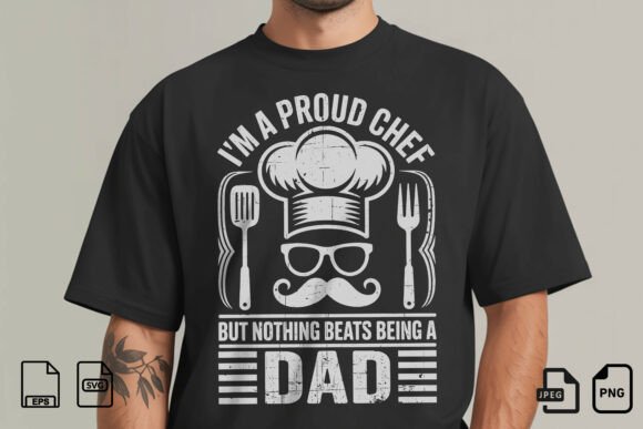 Proud Chef Dad BBQ T-Shirt Design