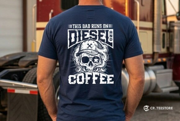 This Trucker Runs on Diesel and Coffee Graphics
