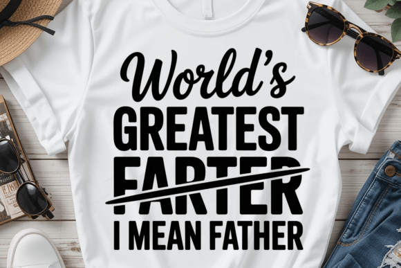 Worlds Greatest Farter Father SVG: Graphics for T-Shirt Designs
